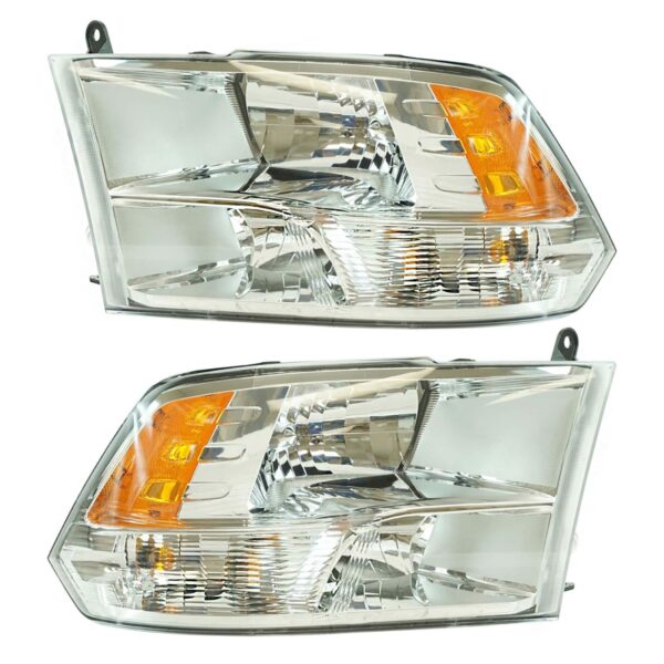 Halogen Headlight Lamp Assembly LH RH Pair for Dodge Ram 1500 2500 3500