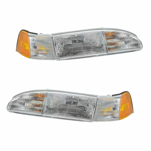 Headlight Headlamp Corner Light Lamp Kit Set of 4 for 94-95 Ford Thunderbird