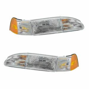 Headlight Headlamp Corner Light Lamp Kit Set of 4 for 94-95 Ford Thunderbird