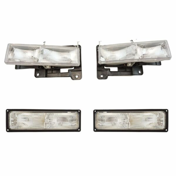 Headlights Headlamps & Parking Corner Signal Light Set Kit for Chevy GMC Truck
