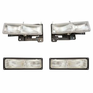 Headlights Headlamps & Parking Corner Signal Light Set Kit for Chevy GMC Truck