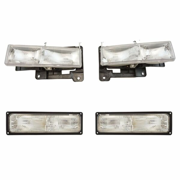 Headlights Headlamps & Parking Corner Signal Light Set Kit for Chevy GMC Truck
