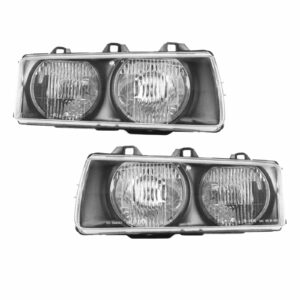 Headlight Assembly Compatible With 1992-1998 BMW 318i 1992-1997 318is 1995-1999 318ti 1998-1999 323i 323is 1992-1995 325i 325is 1996-1998 328i 1996-1999 328is M3 Driver and Passenger Side