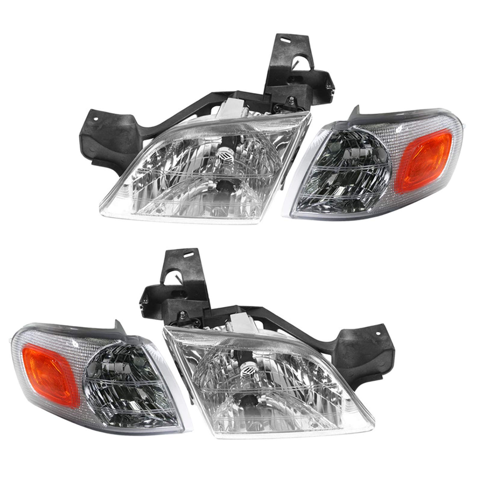 Headlight & Parking Corner Light Left & Right Pair Set for Chevy Venture Montana