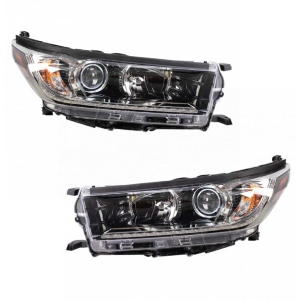 Headlight Set Compatible with 2017-2018 Toyota Highlander