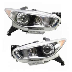2pc Headlight Lamp Assembly Set LH & RH Sides for 13-15 Infiniti JX35 QX60