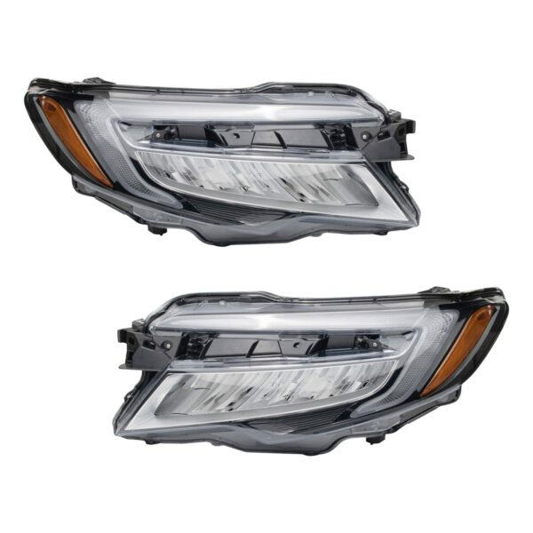 2pc LED Headlight Assembly Kit Driver & Passengers Side for Honda Pilot