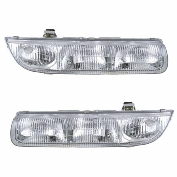 Headlights Headlamps Pair Set Left & Right for 96-99 S Series Sedan or Wagon