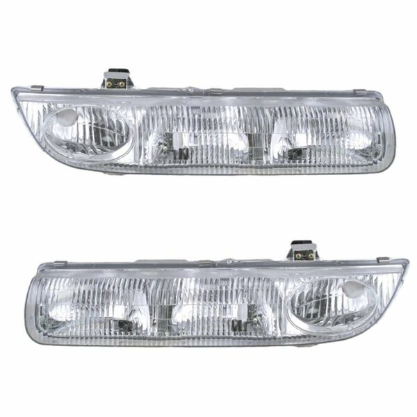 Headlights Headlamps Pair Set Left & Right for 96-99 S Series Sedan or Wagon