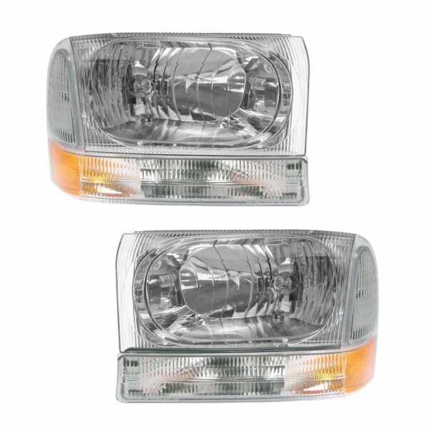 Headlights & Parking Corner Lights Left/Right Pair Set for Ford Super Duty Truck