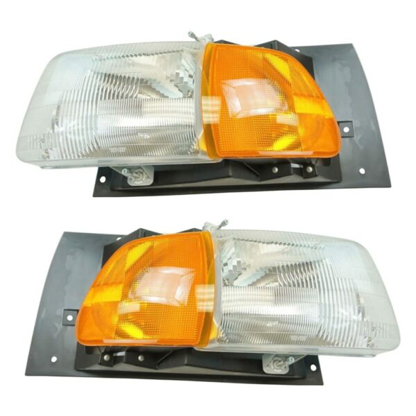 Headlight Lamp w/ Parking Light Assembly Pair Sides for Sterling Truck