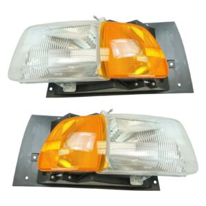 Headlight Lamp w/ Parking Light Assembly Pair Sides for Sterling Truck