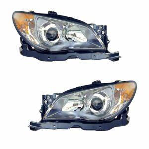 Headlight Head Lamp Light Left & Right Pair Set of 2 for 06 Subaru Impreza