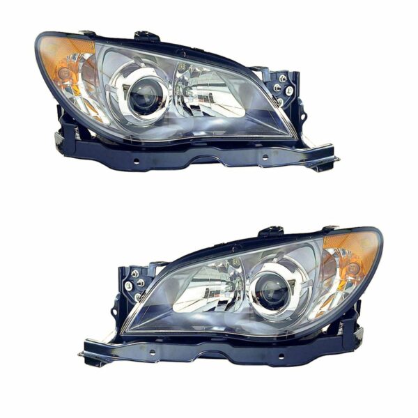 Headlight Head Lamp Light Left & Right Pair Set of 2 for 06 Subaru Impreza