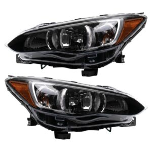 Halogen Headlights Set Compatible with 2018-2021 Subaru Crosstrek