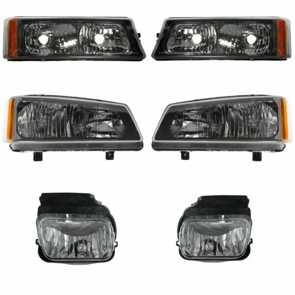 Headlight Parking Fog Driving Light Lamp LH RH Set of 6 for Chevy Silverado