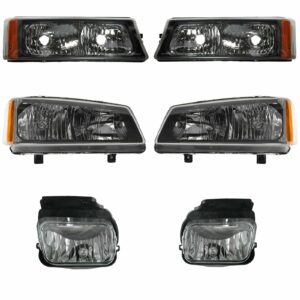 Headlight Parking Fog Driving Light Lamp LH RH Set of 6 for Chevy Silverado