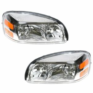 Headlights Headlamps Left & Right Pair Set for 05-09 Uplander Terraza Relay