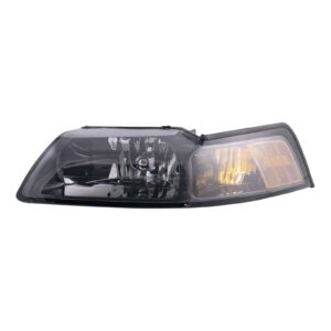 Headlight Assembly Compatible With 1999-2004 Ford Mustang Driver Side