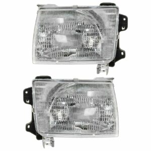 Headlights Headlamps Pair Set Left & Right for Nissan Frontier Pickup Truck