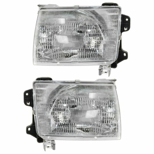 Headlights Headlamps Pair Set Left & Right for Nissan Frontier Pickup Truck
