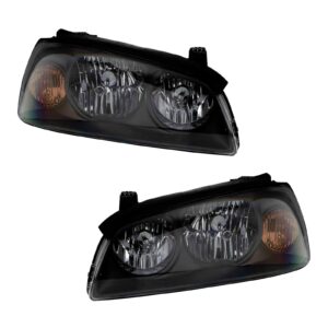 Headlights Headlamps Left & Right Pair Set for 04-06 Hyundai Elantra