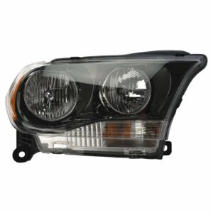 Headlight Black Bezel Halogen RH Right Passenger Side for 11-13 Dodge Durango