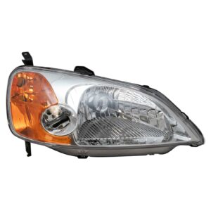 Headlight Headlamp Passenger Side Right RH Compatible with 01-03 Honda Civic 4 Door Sedan