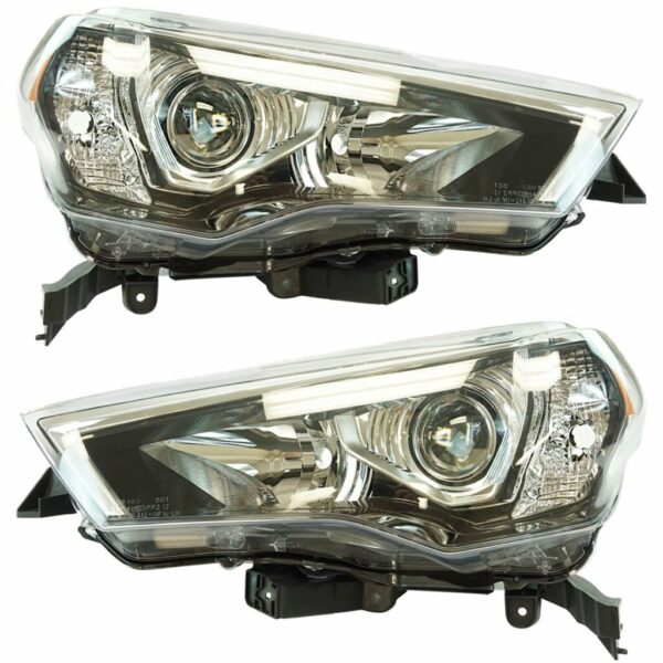 Halogen Headlight Lamp LH LF RH RF Set of 2 Pair for Toyota 4Runner SUV