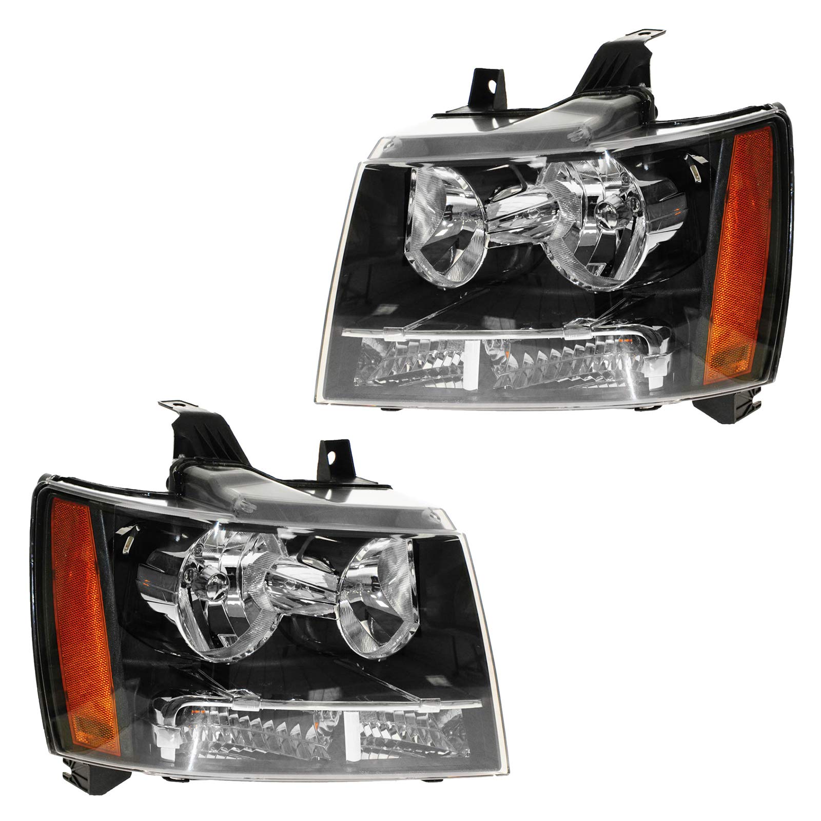 Headlights Headlamps Pair Set of 2 for 07-13 Chevy Suburban Tahoe