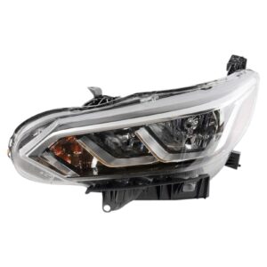 Left Headlight Assembly Halogen Compatible with 2020-2021 Nissan Sentra Driver Side