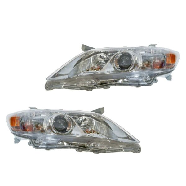 Headlight Headlamp LH Left & RH Right Pair Set of 2 for 10-11 Toyota Camry