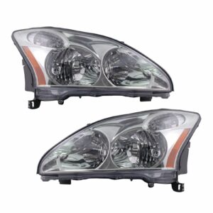 Front Halogen Headlights Headlamps Lights Lamps Pair Set for Lexus RX350 RX330