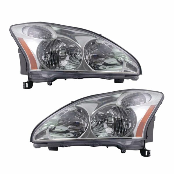 Front Halogen Headlights Headlamps Lights Lamps Pair Set for Lexus RX350 RX330