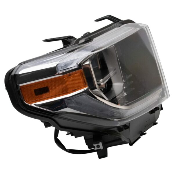 Right Headlight Assembly LED Smoked Lens Compatible with 2018 Toyota Tundra Passenger Side