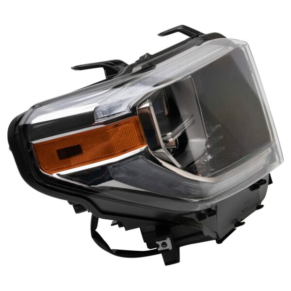 Right Headlight Assembly LED Smoked Lens Compatible with 2018 Toyota Tundra Passenger Side