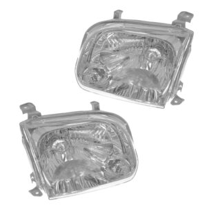 Headlights Headlamps Pair Set for Toyota Sequoia Tundra Pickup Truck