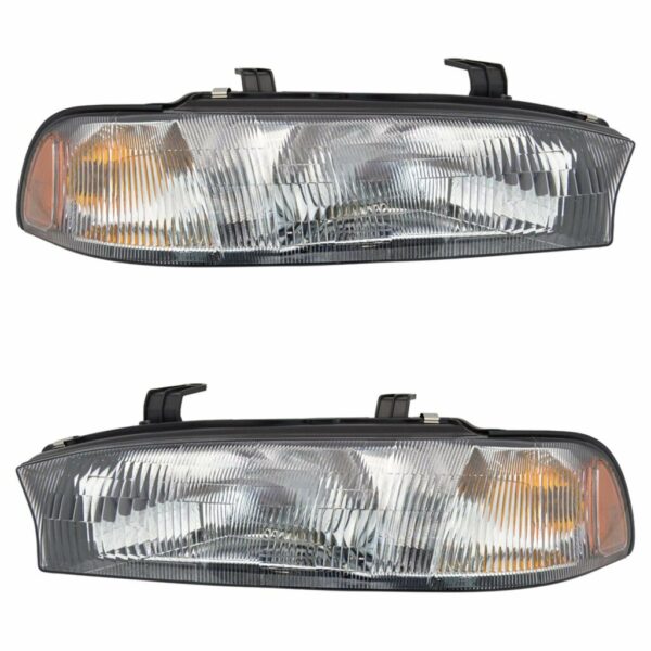 Headlights Headlamps Left & Right Pair Set for 95-97 Subaru Legacy