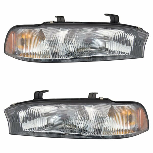 Headlights Headlamps Left & Right Pair Set for 95-97 Subaru Legacy