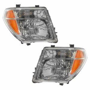 Headlights Headlamps Left & Right Pair Set For Pathfinder Frontier Pickup Truck