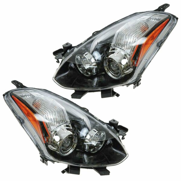 Halogen Headlight Headlamp Pair Set of 2 for 10-13 Nissan Altima Coupe