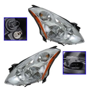 Xenon HID Headlight Headlamp LH & RH Pair Set of 2 for 10-12 Nissan Altima Sedan