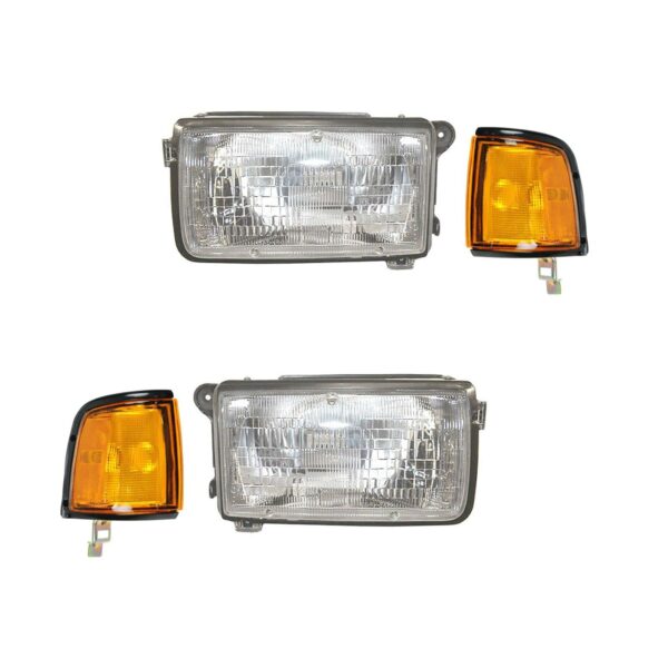Headlight Assembly Compatible With 1994-1997 Honda Passport 1991-1997 Isuzu Rodeo Driver and Passenger Side
