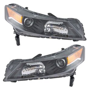 Headlight Headlamp Assembly Set Left & Right Pair Fits 2012-2014 Acura TL