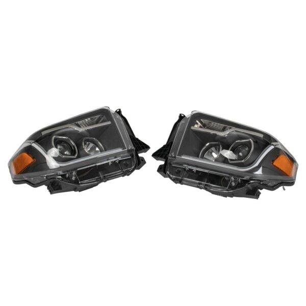 Projector Headlight Lamp Assemblies with Clear Lens & Chrome Housing for Civic 12-13 Coupe 12-15 Sedan
