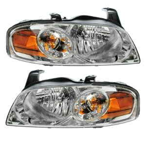 Models Headlights Headlamps Pair Set For 04-06 Nissan Sentra Base And S