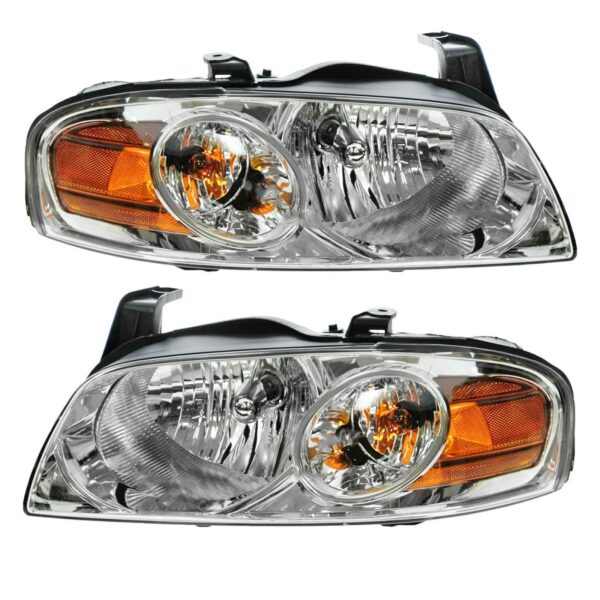 Models Headlights Headlamps Pair Set For 04-06 Nissan Sentra Base And S