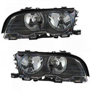Headlight Headlamp Left & Right Pair Set Compatible with BMW 3 Series (E46) 323Ci/325Ci/328Ci/330Ci/M3