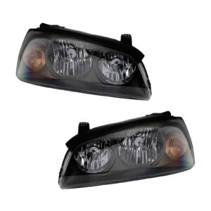 Headlights Headlamps Left & Right Pair Set for 04-06 Hyundai Elantra