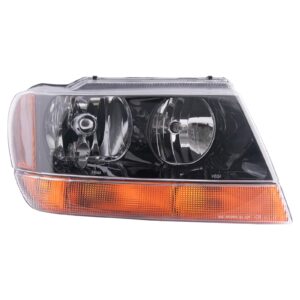 Headlight Headlamp Passenger Side Right RH Compatible with 99-02 Jeep Grand Cherokee Laredo